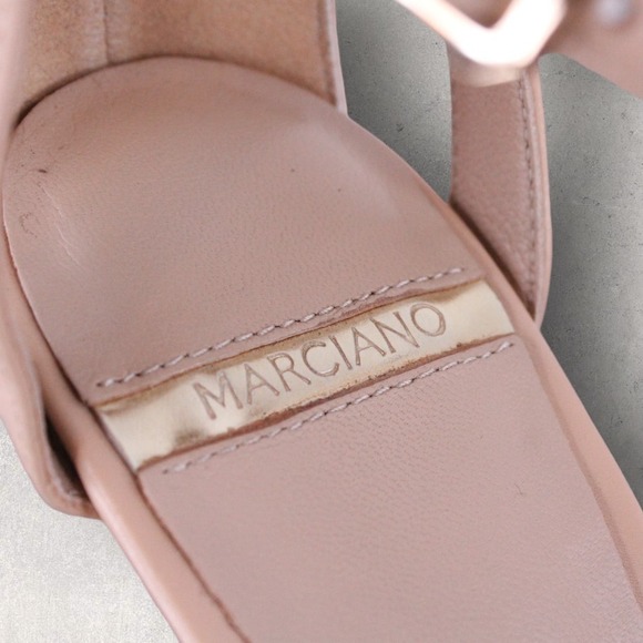 MARCIANO Platform Stilletos Crossover Straps in Beige Size 6.5M - Picture 15 of 16